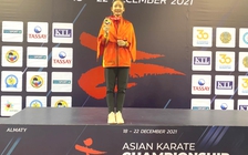 Hoàng Thị Mỹ Tâm đánh bại võ sĩ Thái Lan giành HCV giải Karatedo châu Á 2021