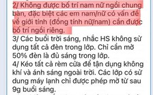 Không được bố trí nam nữ ngồi chung, đặc biệt học sinh có vấn đề giới tính?