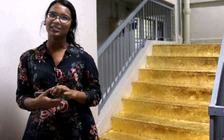 Cầu thang dát vàng của nữ sinh mỹ thuật gây tranh cãi