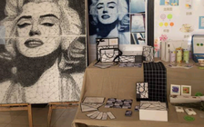 Độc đáo chân dung Marilyn Monroe bằng đinh và dây