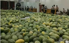 Nhà trường mua 30 tấn dưa hấu tặng sinh viên để giải khát