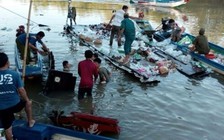 Nổ bình gas trên ghe hàng, hai vợ chồng bị thương