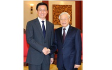 Tổng bí thư Nguyễn Phú Trọng tiếp đoàn đại biểu Đảng Cộng sản Trung Quốc