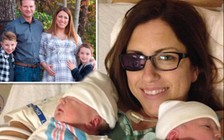 Bà mẹ bị ung thư mắt sinh cặp song sinh khỏe mạnh