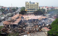 Cháy chợ tạm ở Thanh Hóa, gần 200 ki ốt bị thiêu rụi