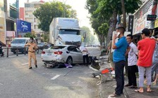 TP.HCM: Xe container tông nhiều phương tiện khiến 3 người nhập viện