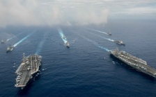 Hai nhóm tàu sân bay Mỹ bắt đầu tập trận gần Philippines