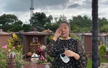 NSND Hồng Vân mang bánh kem ra nghĩa trang mừng sinh nhật Anh Vũ