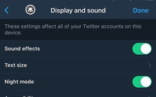 Twitter thêm tính năng 'đọc trong đêm'