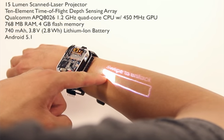 Nguyên mẫu smartwatch biến cánh tay thành màn hình cảm ứng