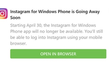 Instagram cho Windows Phone sắp ngừng hoạt động