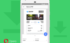 Opera 52 cho Android thêm tính năng 'độc đáo' in PDF