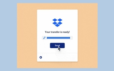 Dropbox Transfer cho phép gửi tập tin lên đến 100 GB