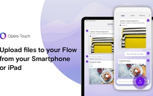 Opera Touch cho phép gửi tập tin giữa các thiết bị