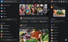 Người dùng Facebook trên máy tính để bàn có thể chọn Dark Mode