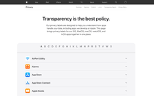 Apple ra mắt trang thông tin về quyền riêng tư mới