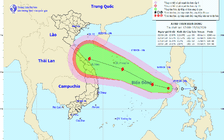 Áp thấp nhiệt đới giật cấp 8 vào Biển Đông, mạnh lên thành bão 24 giờ tới