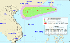 Áp thấp nhiệt đới gây mưa giông mạnh ở đông bắc Biển Đông