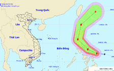 Gió bão Vongfong tăng lên cấp 12, dự báo không đi vào Biển Đông