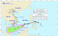 Bão số 15 gây sóng cao, gió mạnh ở Trường Sa