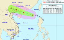 Áp thấp nhiệt đới mạnh lên thãnh bão số 4 trên Biển Đông, giật cấp 11