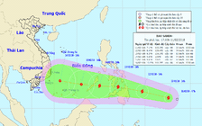 Bão Sanba giật cấp 10 đang hướng vào Biển Đông