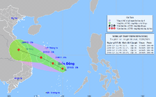 Vùng áp thấp đang mạnh lên thành áp thấp nhiệt đới, hướng vào trung Trung bộ