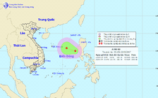 Áp thấp nhiệt đới gây mưa giông, gió mạnh trên Biển Đông
