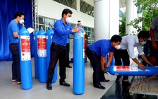 Lần đầu tiên tại Long An có 'ATM oxy tình thương' cho bệnh nhân Covid-19
