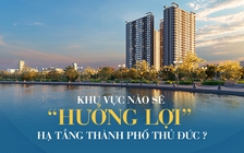 Khu vực nào sẽ 'hưởng lợi' hạ tầng thành phố Thủ Đức?