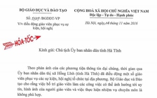 Bộ trưởng GD-ĐT đề nghị Hà Tĩnh tạo điều kiện cho giáo viên làm chuyên môn