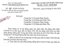 Vĩnh Phúc có 7 trường hợp liên quan tới bệnh nhân 1553