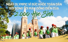 Ngày Olympic vì sức khỏe toàn dân sôi động với màn đồng diễn của 2.000 học sinh