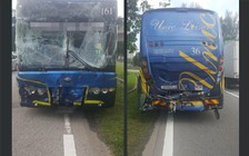 SEA Games 29: Xe buýt chở các tuyển bóng quần gặp tai nạn giao thông