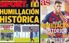 Báo chí Tây Ban Nha nhấn Barcelona “xuống đáy” sau thảm bại tại Champions League