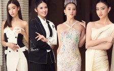 Tiểu Vy diện váy xuyên thấu 'chặt chém' Đỗ Mỹ Linh, Ngọc Hân trên thảm đỏ