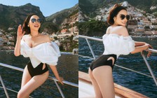 Lý Nhã Kỳ khoe dáng nóng bỏng trên du thuyền