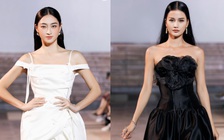 Lương Thùy Linh khoe chân dài 1,22m, đọ catwalk cùng 'cô gái chăn trâu' Hương Ly