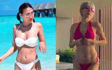 Lan Ngọc, Tóc Tiên diện bikini khoe dáng nóng bỏng