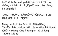 Lấy ảnh 3 người chết từ 2 năm trước đăng Facebook, để lừa đảo quyên góp