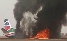 Máy bay chở 45 người rơi khi đáp ở Nam Sudan