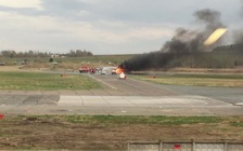 Tiêm kích MiG-31 bốc cháy hừng hực ở Nga