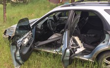 Gấu ‘cướp’ ô tô, chạy được khoảng 30m xuống đồi