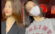 Tiểu Vy đến sân khấu tổng duyệt cổ vũ Kiều Loan