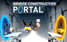 Game xây cầu Bridge Constructor Portal đổ bộ xuống PC