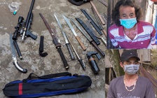 Vĩnh Long: Kiểm tra nhà người nghiện, thu giữ nhiều hung khí nguy hiểm