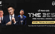 Giải thưởng FIFA Xuất sắc nhất năm -The Best- sẽ trực tiếp trên Truyền hình FPT