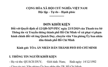 Ông Quách Duy kiện quyết định bị xử phạt 'xúc phạm danh dự' lãnh đạo TP.HCM