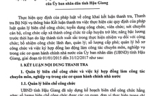 Hậu Giang bổ nhiệm 31 cán bộ lãnh đạo, quản lý thiếu chuẩn