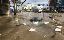 Công nhân gom rác khốn khổ vì triều cường ở Miền Tây: Có hôm làm đến sáng